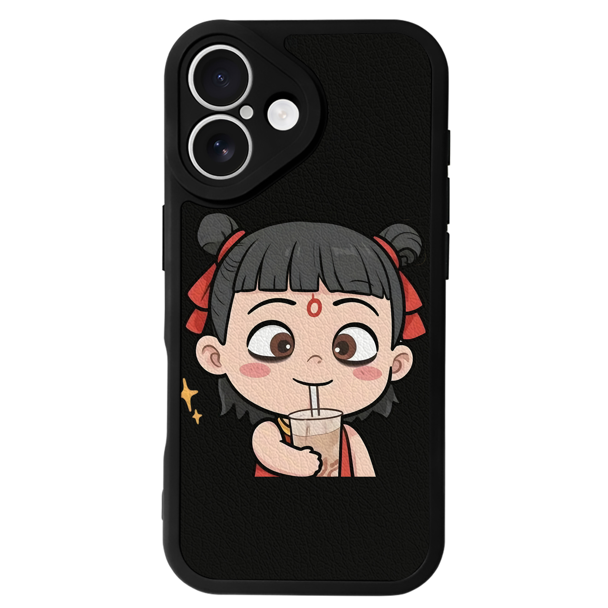 （画像用） Ne Zha 2 ナタ 魔童の大暴れ 【iPhone 16シリーズ対応】シリコンスマホケース（レザー調） 材質：シリコン